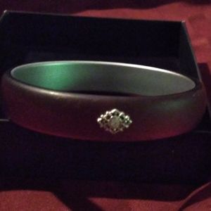 Frosted embellished bangle bracelet